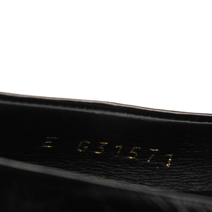 Chanel Crumpled Calfskin Patent Cap Toe CC Pumps 40 Black 8 of 8