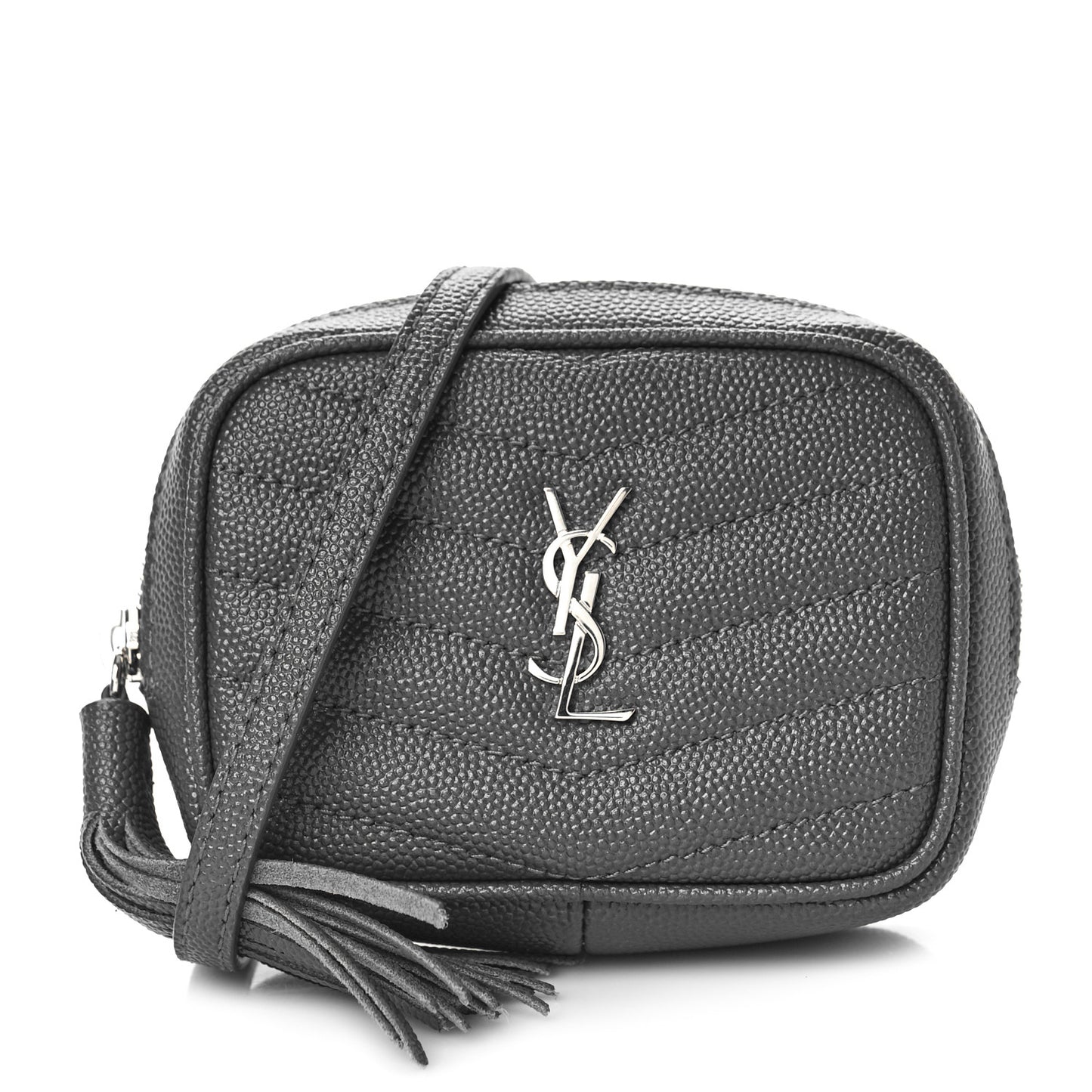 Grain De Poudre Matelasse Monogram Baby Lou Camera Bag Dark Smog