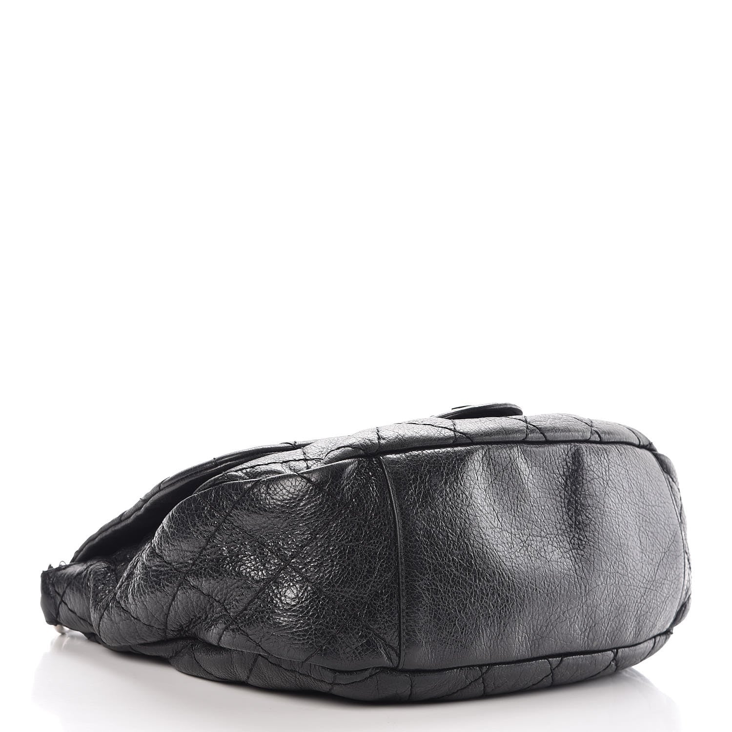 Chanel Glazed Calfskin Stitched XL On The Road Flap Black 4 of 11