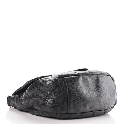 Chanel Glazed Calfskin Stitched XL On The Road Flap Black 4 of 11