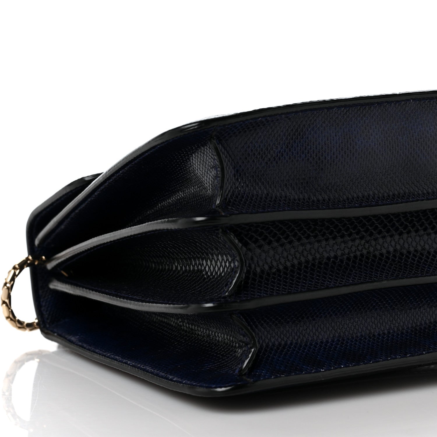 Bulgari Shiny Karung Serpenti Forever Top Handle Dark Blue 6 of 7