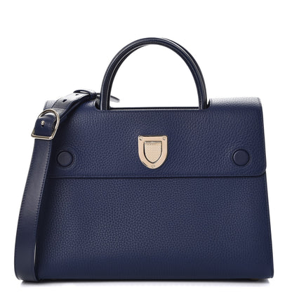 Christian Dior Bullcalf Medium Diorever Flap Navy 1 of 10