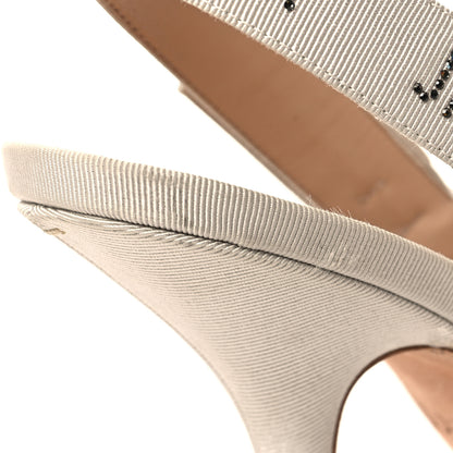Christian Dior Laminated Calfskin Ribbon Crystal Woven J'Adior Slingback 100mm Pumps 40 Pale Gold 9 of 9