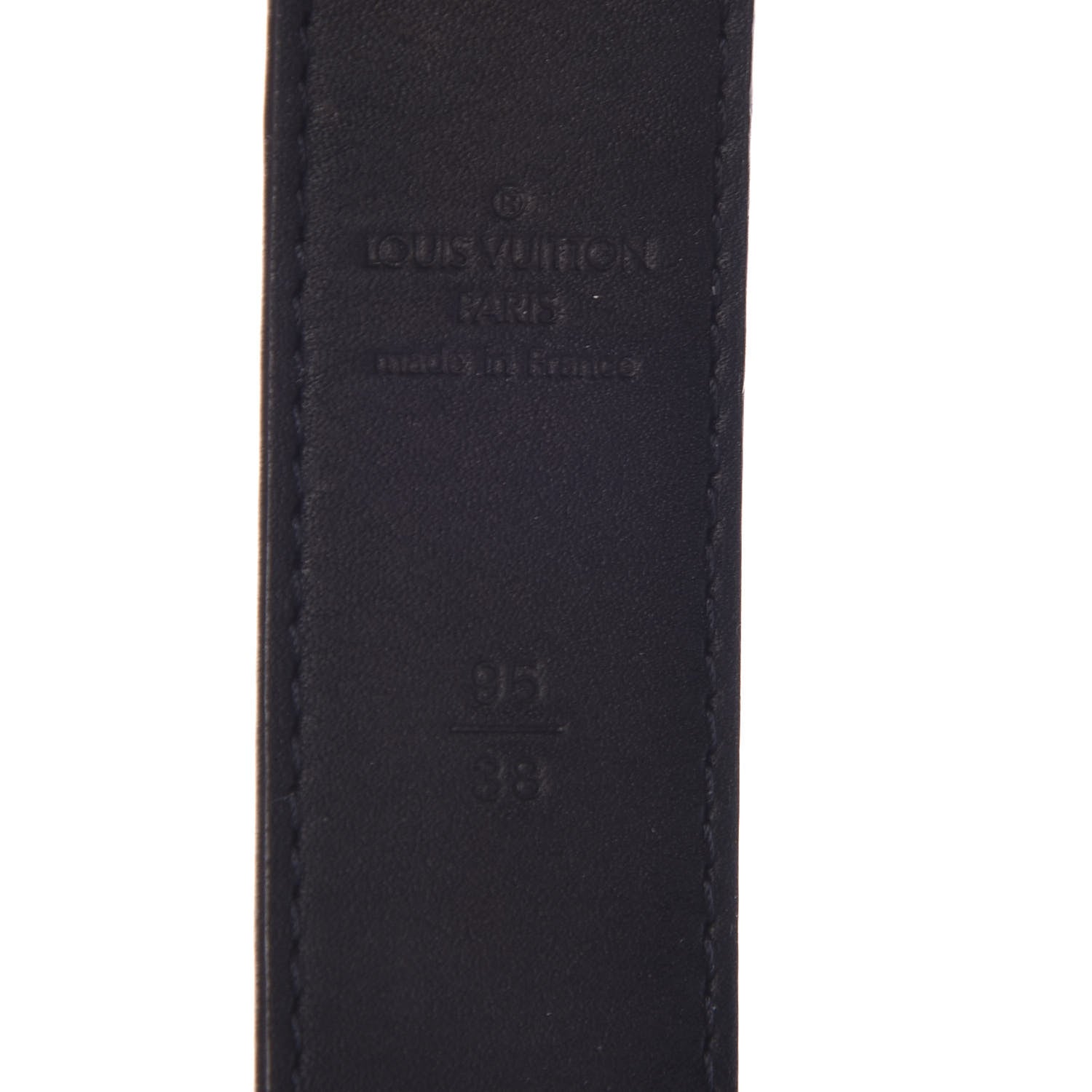 Louis Vuitton Damier Ebene LV Paris Buckle Belt 95 38 Gold 6 of 7