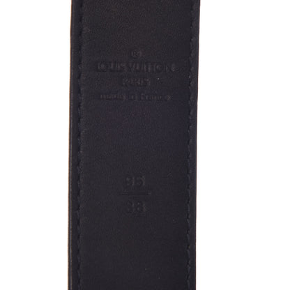 Louis Vuitton Damier Ebene LV Paris Buckle Belt 95 38 Gold 6 of 7