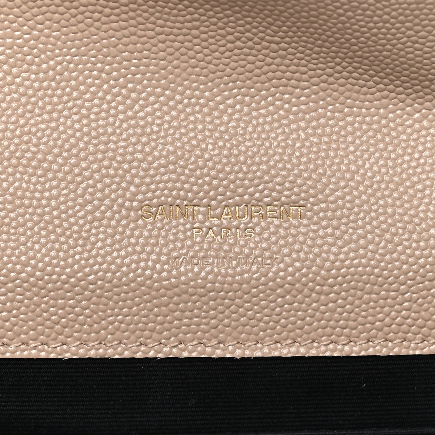Grain De Poudre Matelasse Chevron Monogram Envelope Clutch Dark Beige
