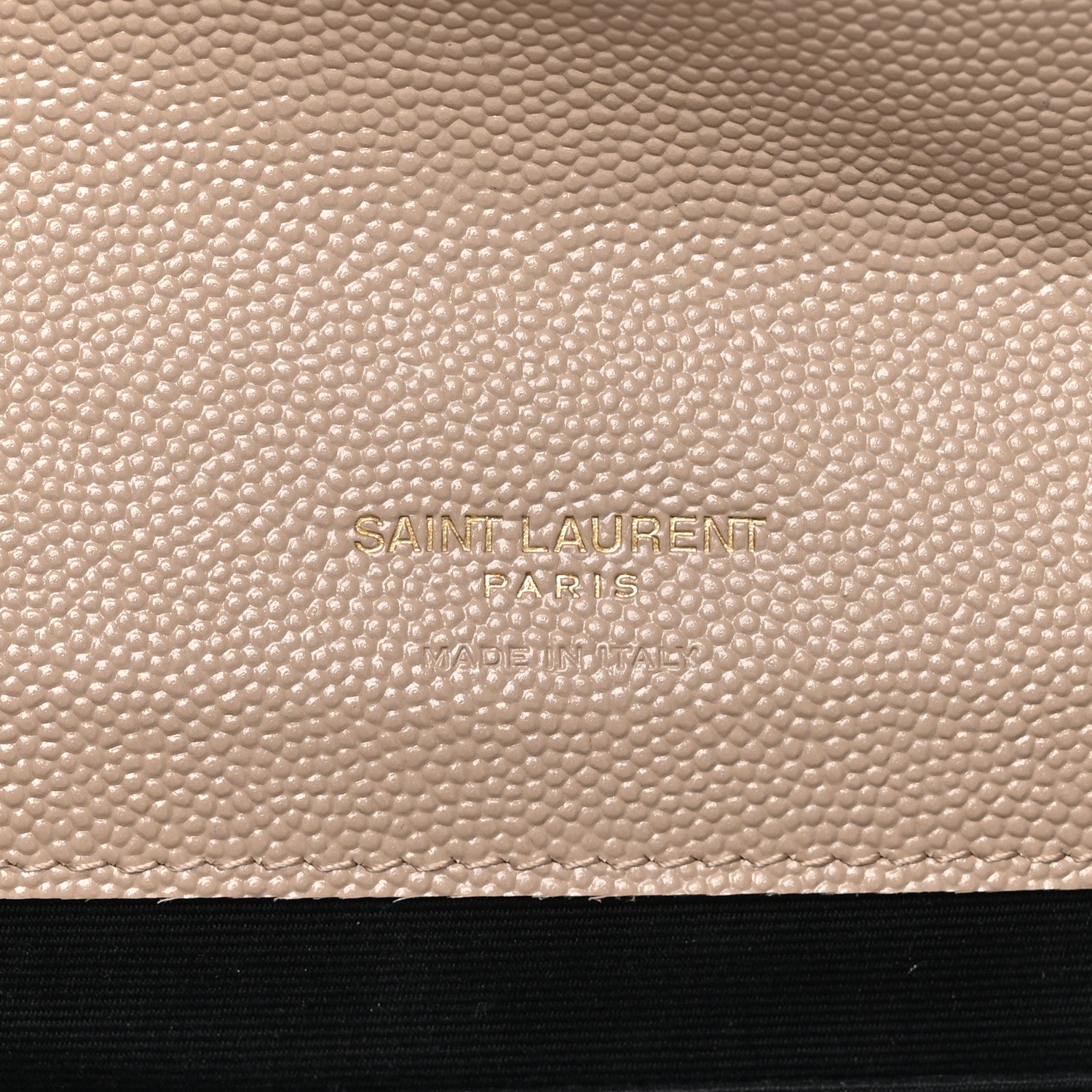 Saint Laurent Grain De Poudre Matelasse Chevron Monogram Envelope Clutch Dark Beige 6 of 8