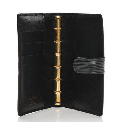 Louis Vuitton Epi Small Ring Agenda Cover Black 5 of 6