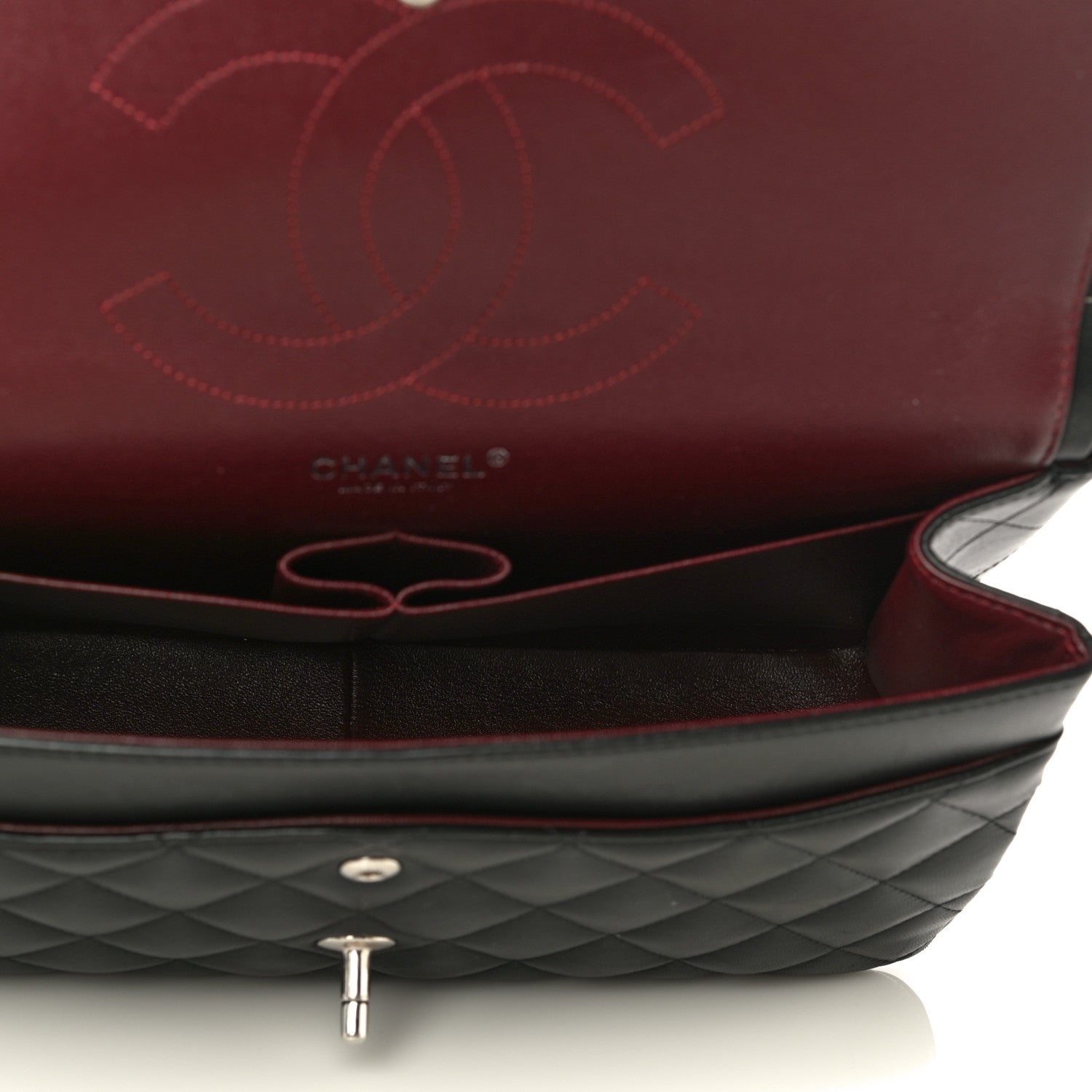 Chanel Lambskin Quilted Jumbo Double Flap Black 4 of 22