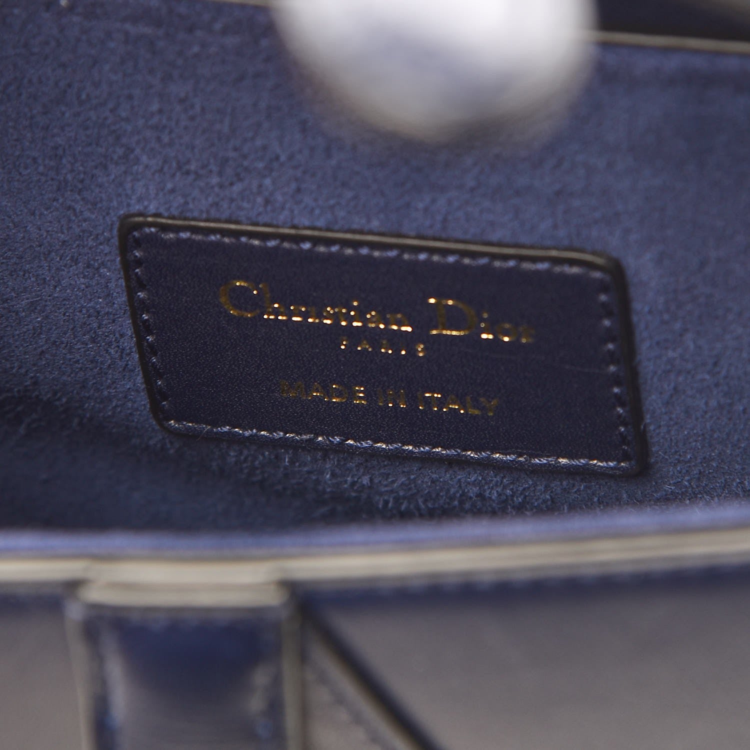 Christian Dior Calfskin Mini Saddle Bag Blue 6 of 6