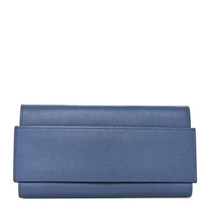 Hermes Epsom Passant Long Wallet Orange Cobalt 1 of 9