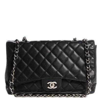 Chanel Caviar Jumbo Single Flap Black 1 of 8