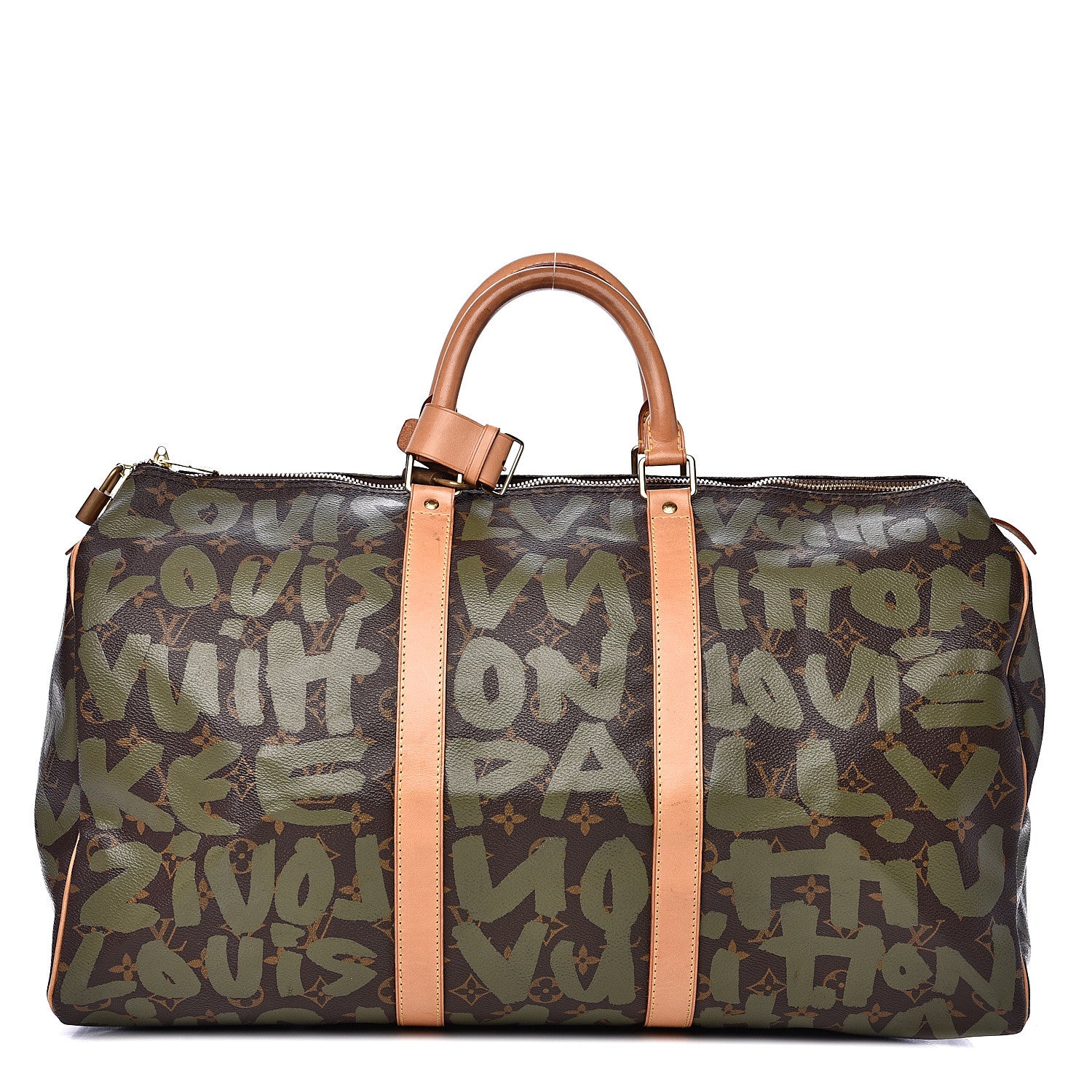 Louis Vuitton Graffiti Keepall 50 Kaki 1 of 17
