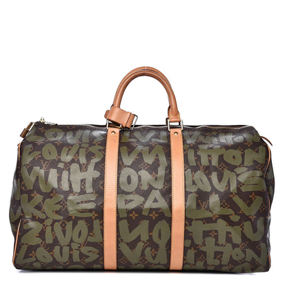 Louis Vuitton Graffiti Keepall 50 Kaki 1 of 17