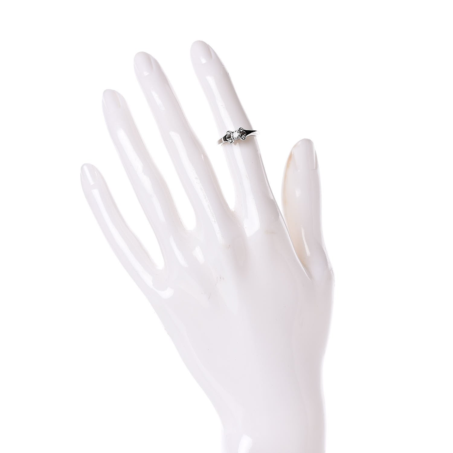 Cartier Platinum Diamond .18ct Ballerine Solitaire Engagement Ring 47 4 2 of 6