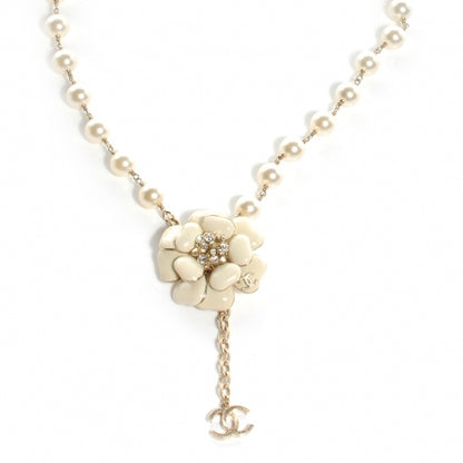 Chanel Pearl and Crystal Enamel Camellia Belt Gold 3 of 6