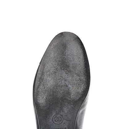 Chanel Lambskin Patent CC Cap Toe Ballerina Flats 35 Black 11 of 14