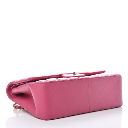 Chanel Lambskin Quilted Jumbo Double Flap Dark Pink 5 of 19