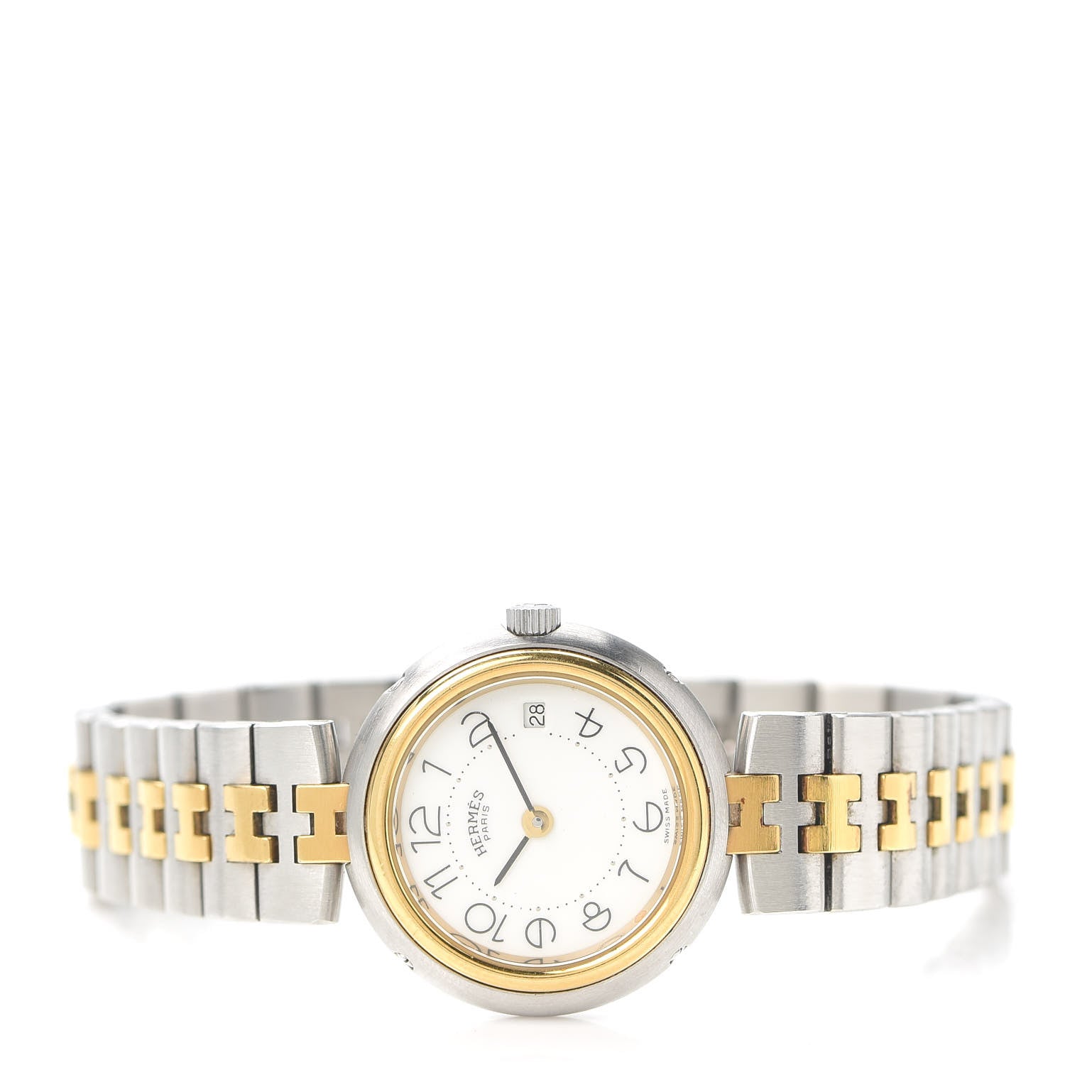 Hermes Stainless Steel 25mm Profile Quartz Watch Gold 2 of 6