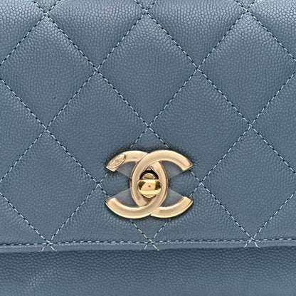 Chanel Caviar Quilted Small Business Affinity Flap Light Blue 8 of 10