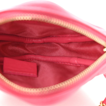 Chanel Lambskin Quilted Diamond Coin Purse With Chain Pink 5 of 9