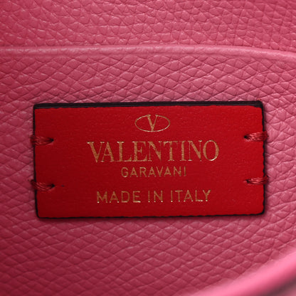 Valentino Garavani Grainy Calfskin Mini Vlogo Hobo Bag Flamingo Pink 5 of 7
