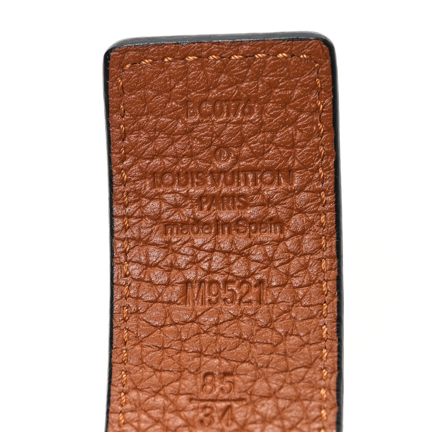 Louis Vuitton Taurillon Calfskin 30mm LV Initiales Reversible Belt 85 34 Black 3 of 4