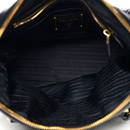 Prada Tessuto Nylon Soft Calf Tote Bleu 4 of 6