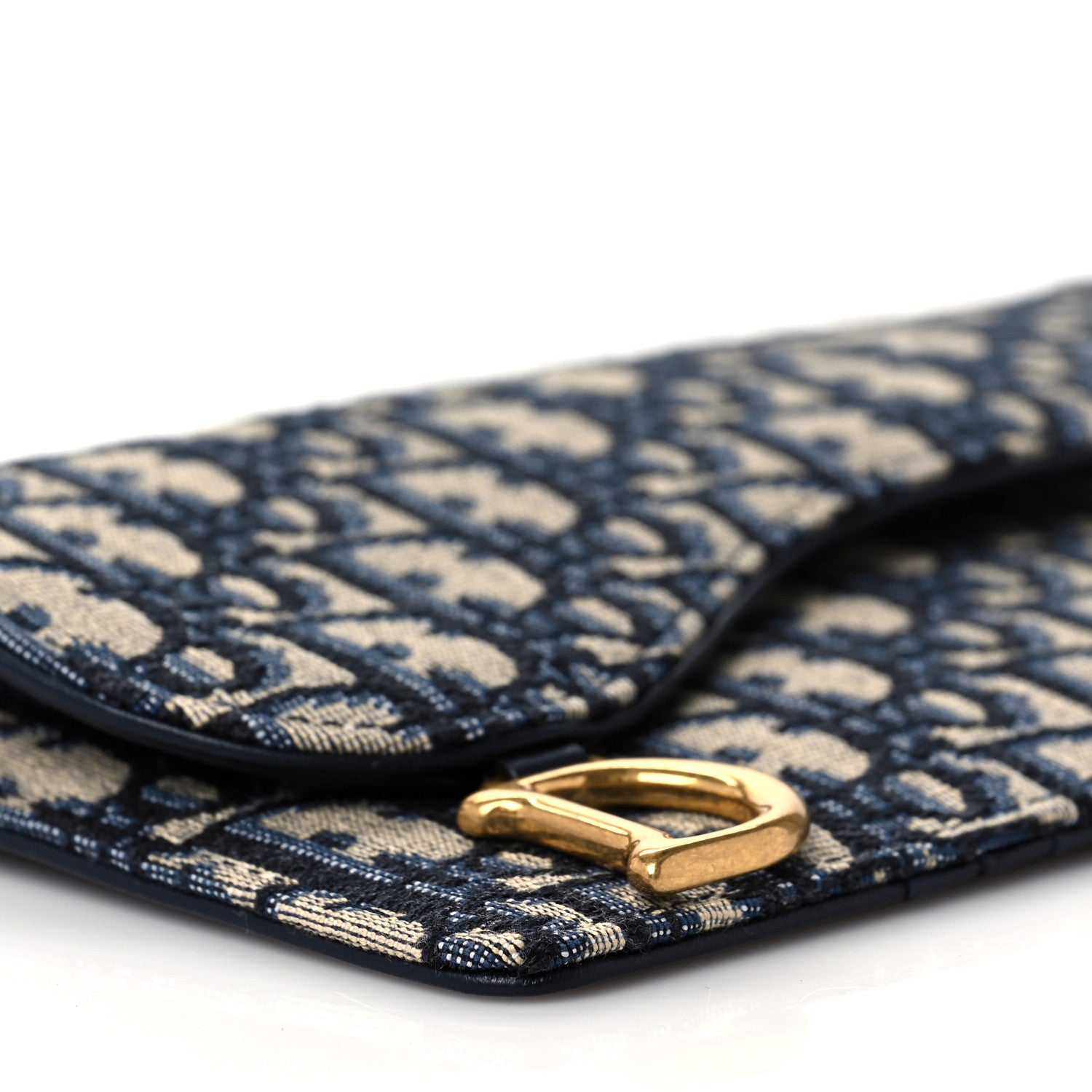 Christian Dior Monogram Saddle Pouch Wallet Blue 7 of 9