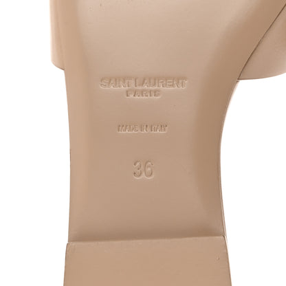 Saint Laurent Calfskin Tribute 05 Slide Sandals 36 Dark Beige 8 of 8