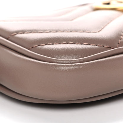 Gucci Calfskin Matelasse Mini GG Marmont Chain Crossbody Bag Porcelain Rose 9 of 11