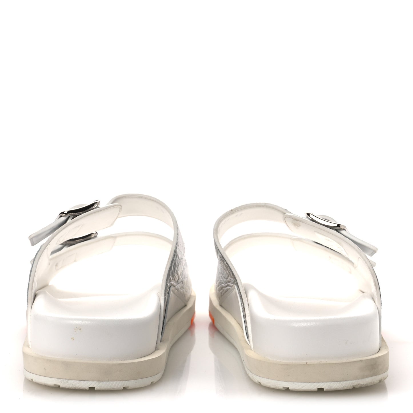Metallic Mix Materials Mens LV Script Trainer Mules 11 Silver Multicolor