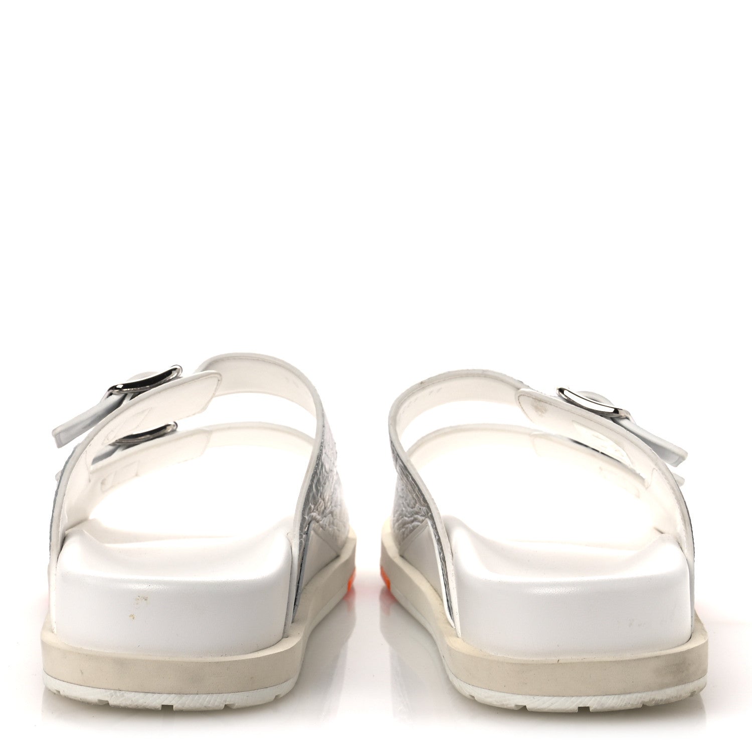 Louis Vuitton Metallic Mix Materials Mens LV Script Trainer Mules 11 Silver Multicolor 6 of 12