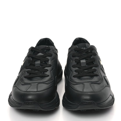 Gucci Dali Soft Calfskin Cut Out Interlocking G Womens Rhyton Sneakers 8.5 Black Ivoire 2 of 9