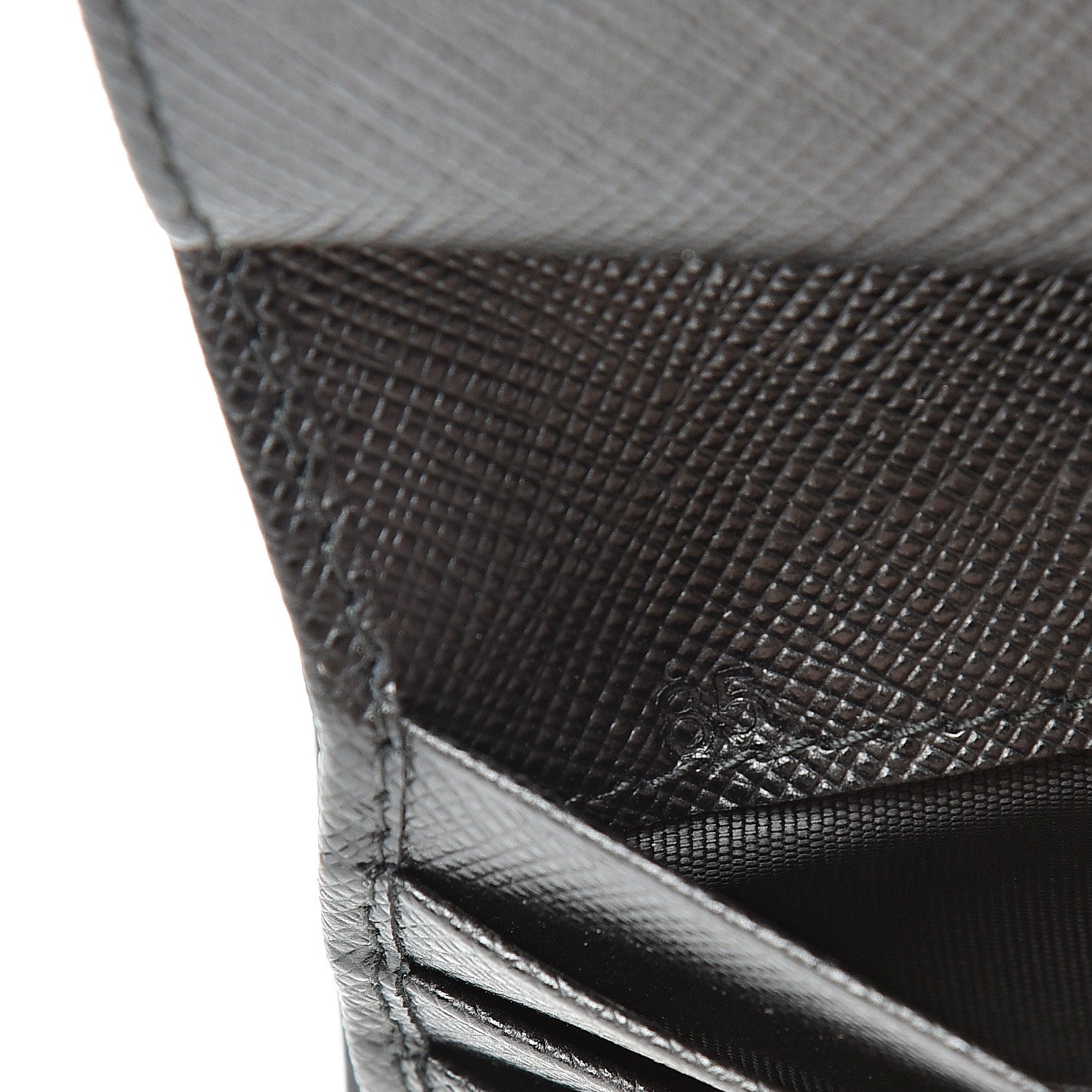 Prada Saffiano Cahier Compact Flap Wallet Black 6 of 7