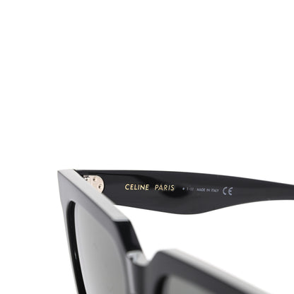 Celine Acetate Polarized Oversized Sunglasses CL4055IN Black 5 of 7