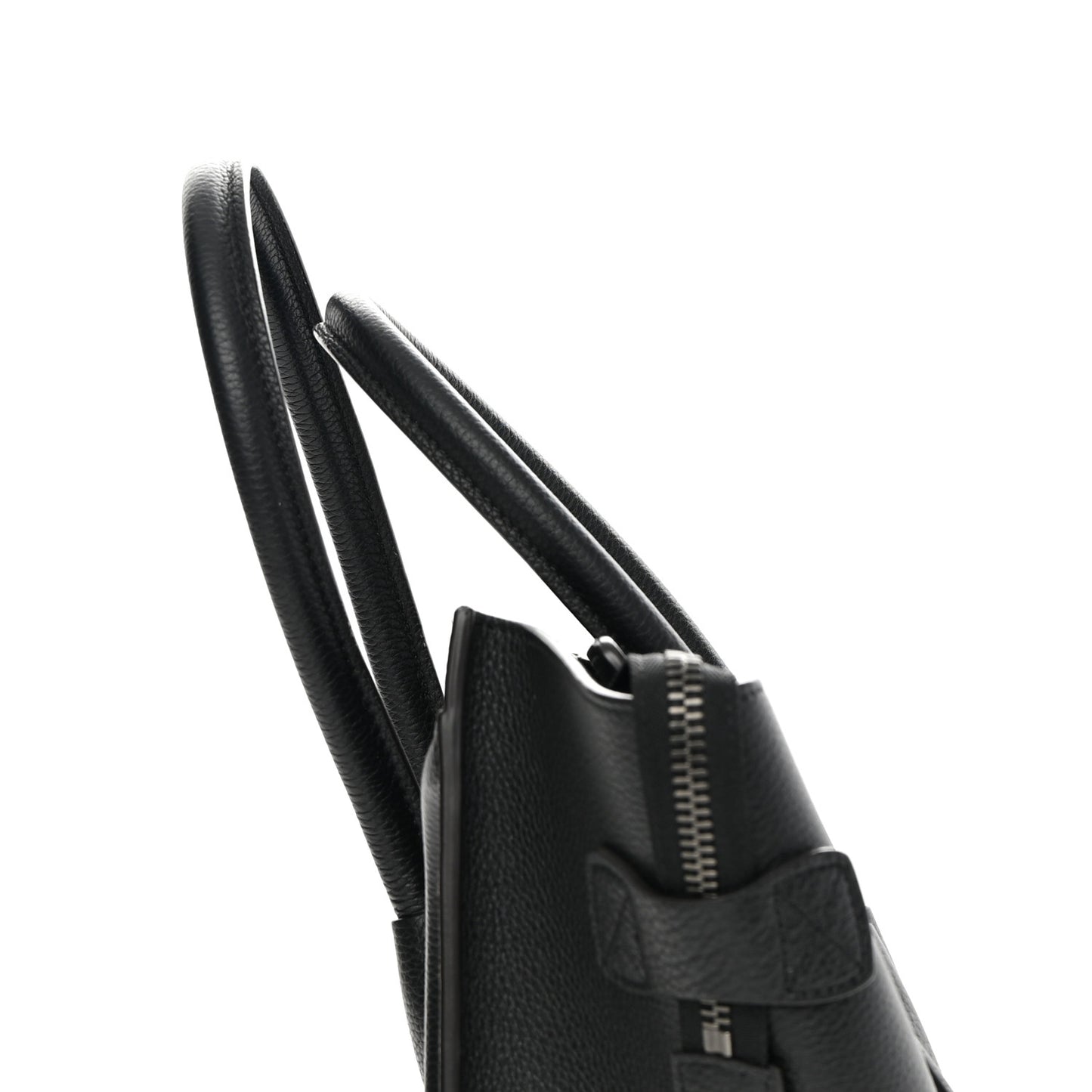 Drummed Calfskin Micro Luggage Black