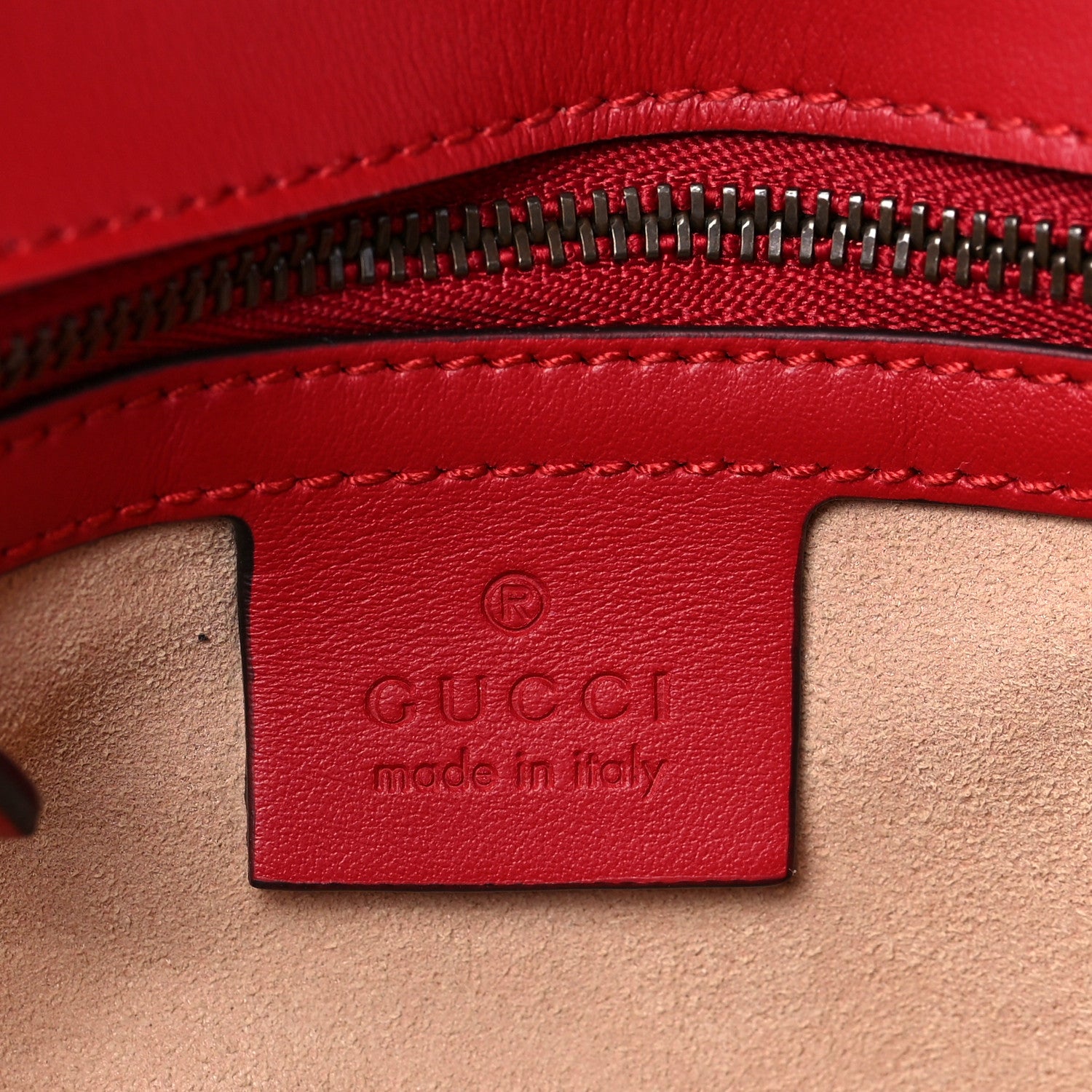 Gucci Calfskin Matelasse Small GG Marmont Shoulder Bag Hibiscus Red 6 of 8