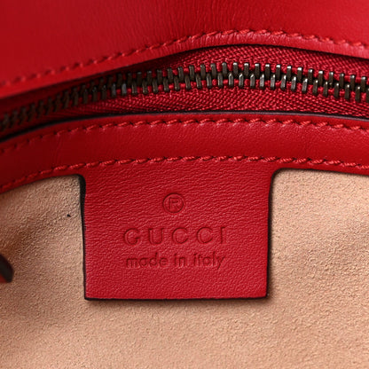 Gucci Calfskin Matelasse Small GG Marmont Shoulder Bag Hibiscus Red 6 of 8