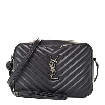 Saint Laurent Calfskin Matelasse Monogram Lou Camera Bag Asphalt 1 of 11