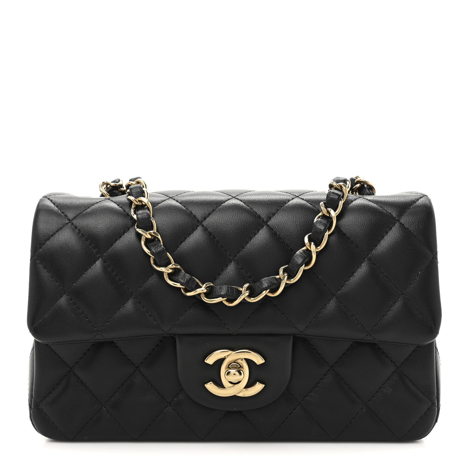 Chanel Lambskin Quilted Mini Rectangular Flap Black 1 of 11
