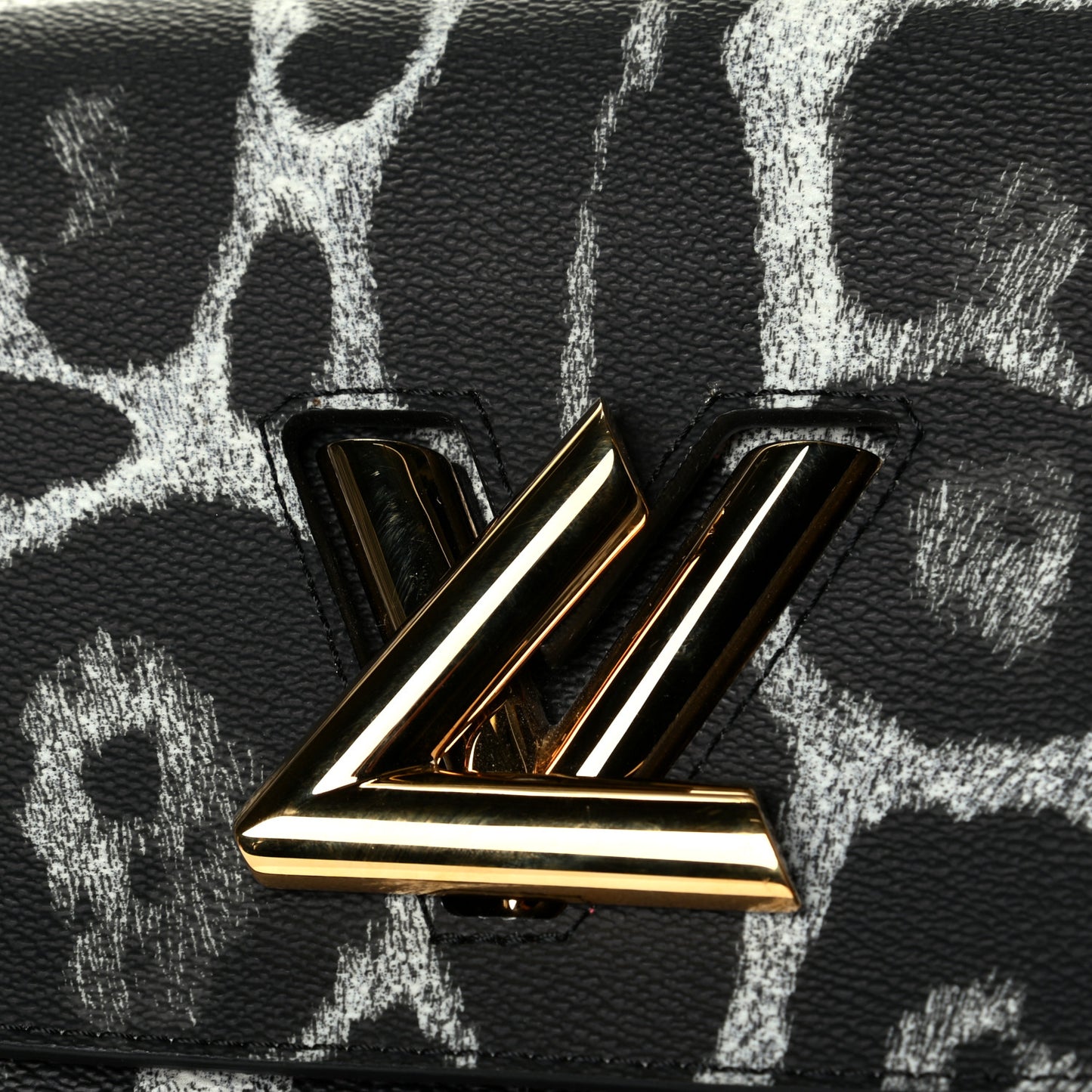 Calfskin Wild Animal Print Scarf Handle Twist Shoulder Bag MM