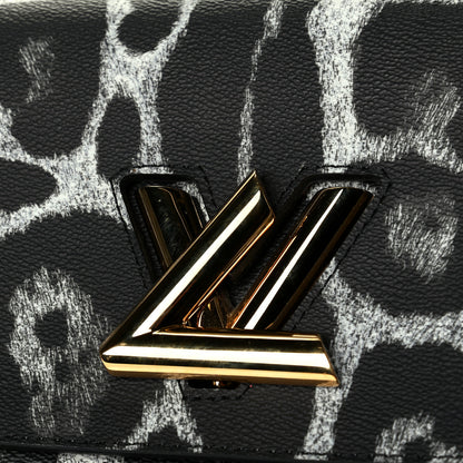 Louis Vuitton Calfskin Wild Animal Print Scarf Handle Twist Shoulder Bag MM 6 of 6