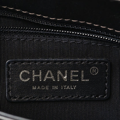 Chanel Metallic Goatskin Quilted Small Rock In Rome Flap Charcoal 5 of 8