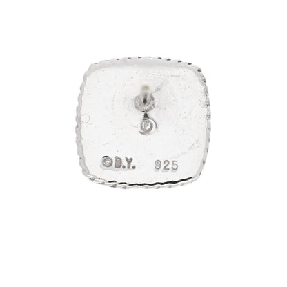 David Yurman Sterling Silver Diamond 7mm Pave Albion Earrings 4 of 4