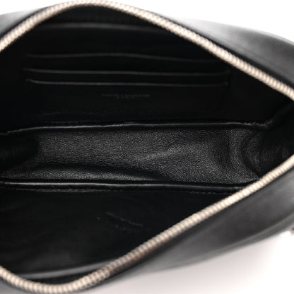 Saint Laurent Grain De Poudre Matelasse Monogram Mini Lou Camera Bag Black 5 of 11