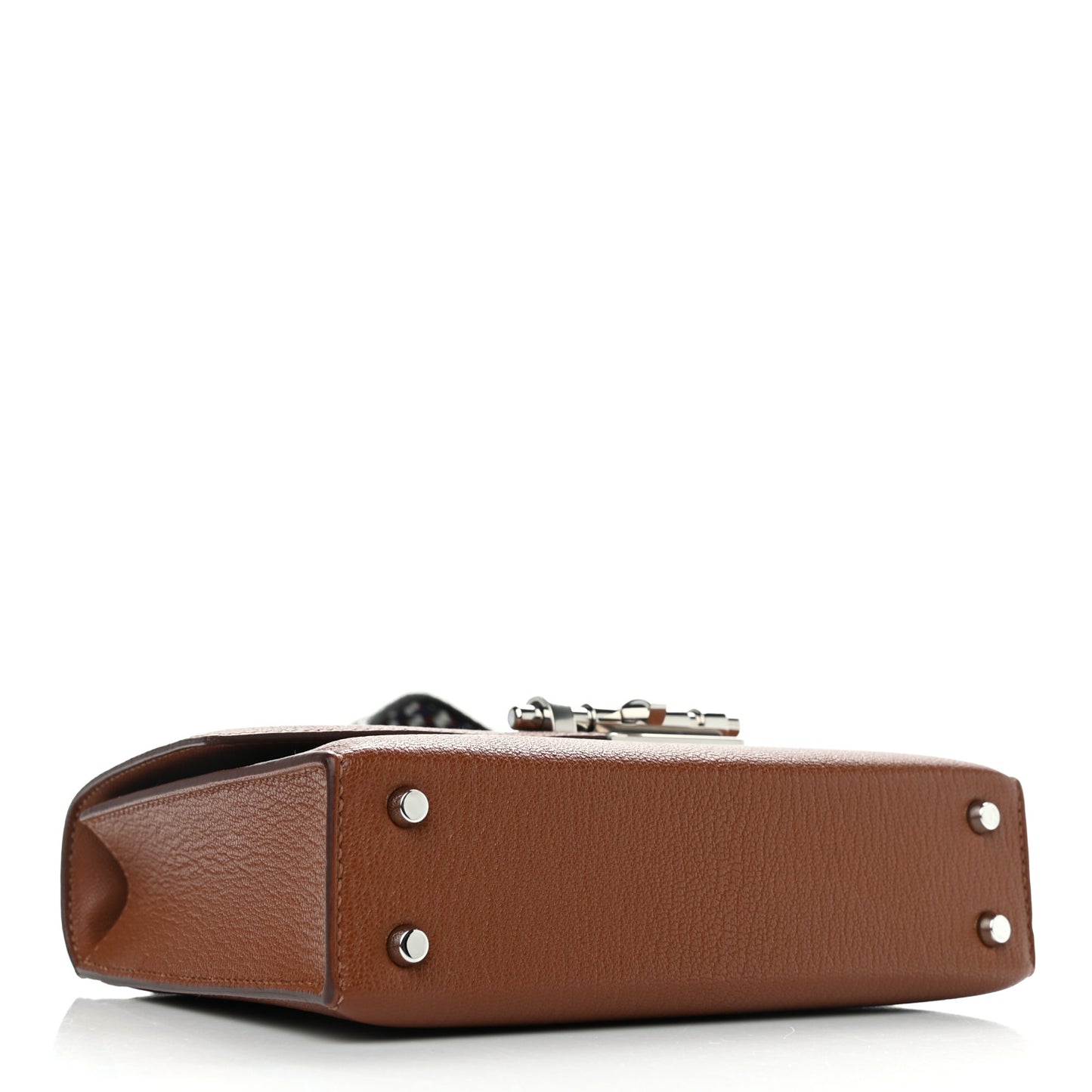 Chevre Mysore Mini Verrou Large Strap Bag Gold