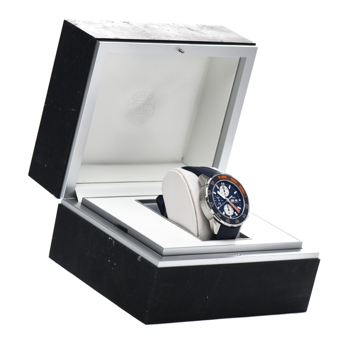 Stainless Steel Rubber 44mm Aquatimer Chronograph Automatic Watch Blue IW376704