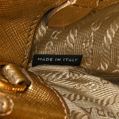 Prada Metallic Saffiano Small Galleria Double Zip Tote Platino 8 of 28