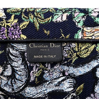 Christian Dior Canvas Embroidered Large D-Constellation Book Tote Blue Multicolor 6 of 9